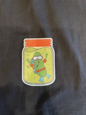 Dutch Bros Scratch And Sniff Pickle Sticker April Fools Day