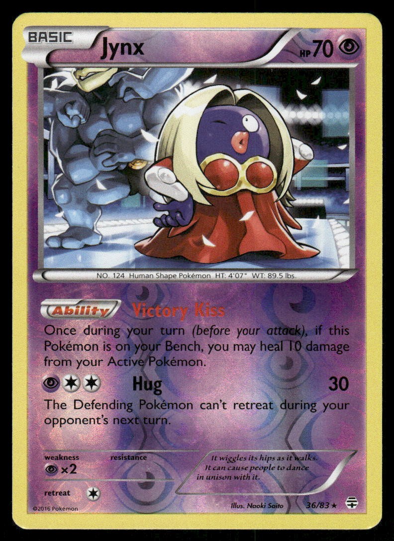 2016 Pokemon Jynx Rare Generations 36/83 Reverse Holo HP