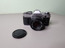 Canon AE-1 35mm SLR Film Camera FD 50mm f/1.4 Lens For Parts or Repair READ 