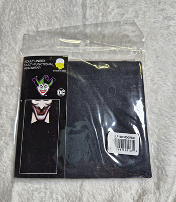 DC Comics The Joker Multifunctional Headwear Face Cover, Black, One Size