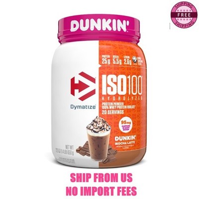 Dymatize ISO100 Hydrolyzed Whey Isolate Protein Powder, Dunkin' Mocha, 25g Prote