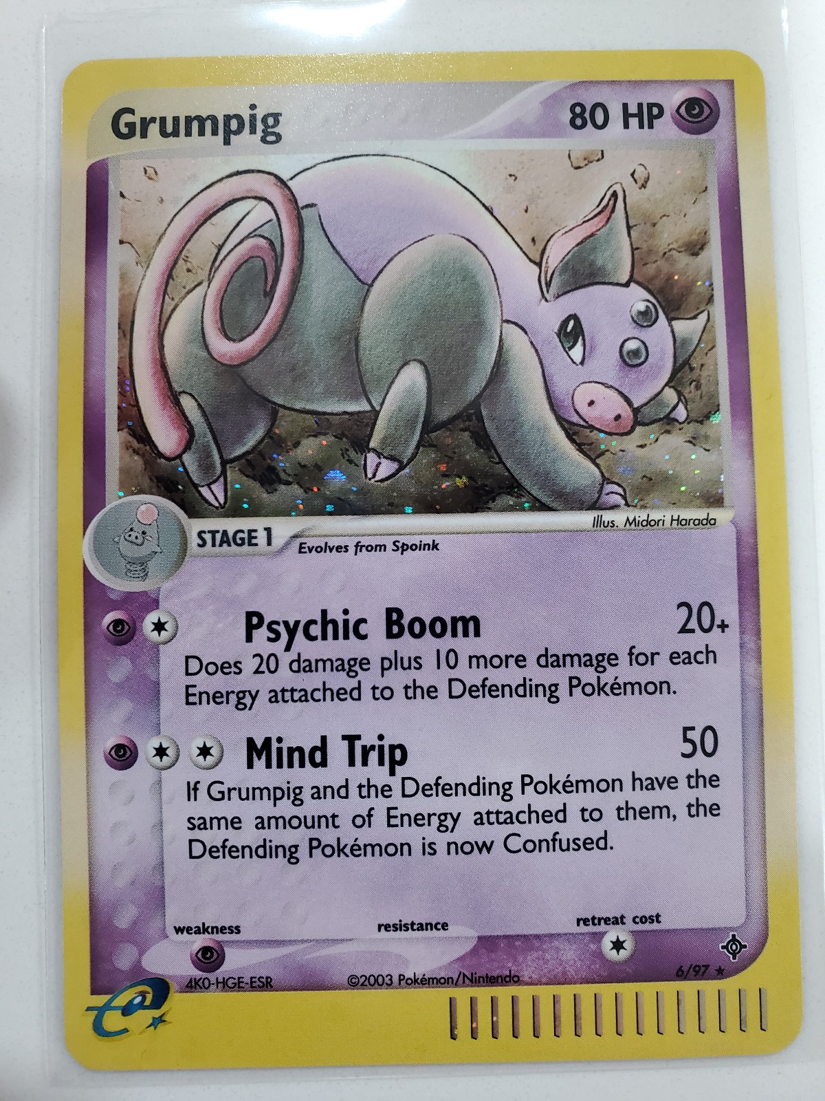 Grumpig 6/97 Dragon Holo NM Pokemon TCG