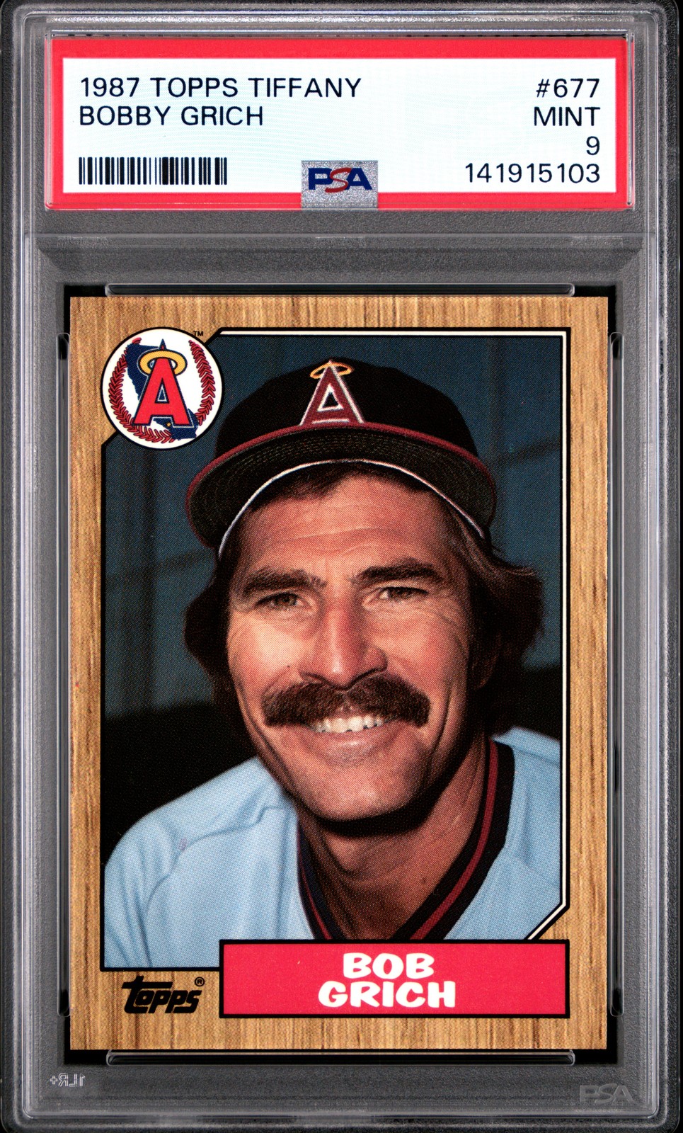 1987 TOPPS TIFFANY #677 BOBBY GRICH PSA 9