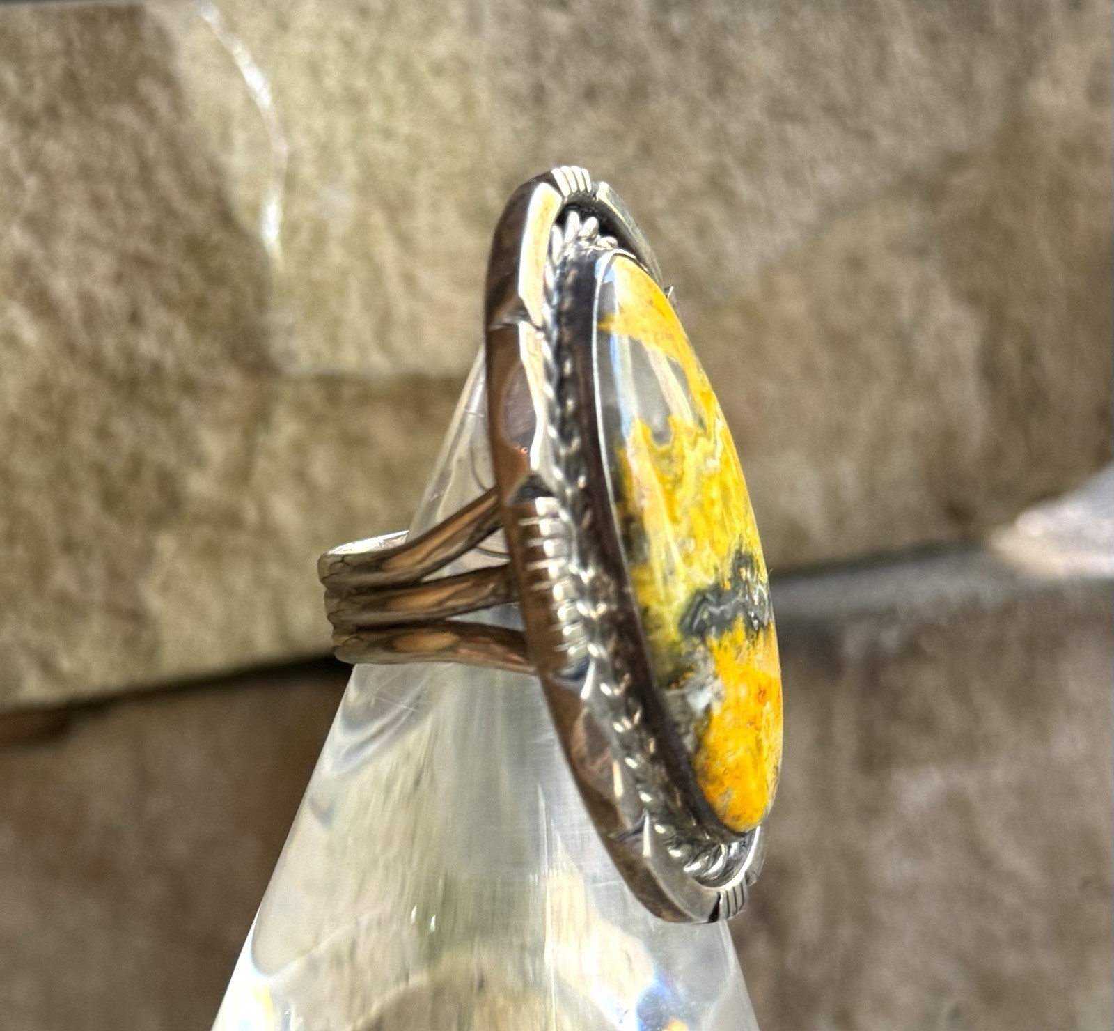 Bumblebee Jasper Native American Signed Sterling … - image 6