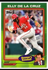 2024 Topps Chris Berman Boomer's Baseball Elly De La Cruz 18 Green /75 RC Rookie
