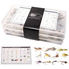 268 Fly Fishing Flies Kit with Storage Box – Trout Bass Panfish Assortment