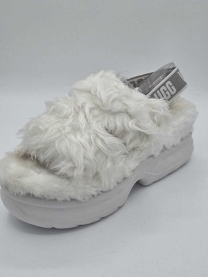 UGG W FLUFF SUGAR PLATFORM 1117325 WHT DAMEN SCHUHE SANDALEN /F