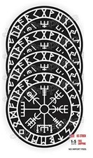 Vegvisir Viking Runic Compass Decal - 4pcs - Hard Hat Sticker