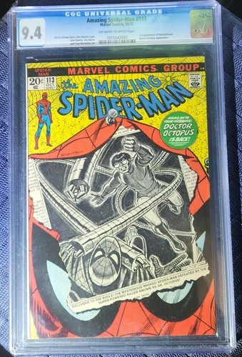 Amazing Spider-Man Vol 1 #113 1972 CGC 9.4 (1st app of Hammerhead)