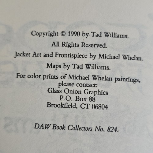 Stone Of Farewell By Tad Williams Hardcover Dust Jacket DAW Books 1990 Vintage - Picture 18 of 20