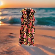 Lauren Ralph Lauren Dress Size 6 Multicolor Floral Sundress Midi Garden/Beach