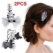 Halloween New Hair Clips Ghost Hand,Spider Web,Black Butterfly Party Accessories