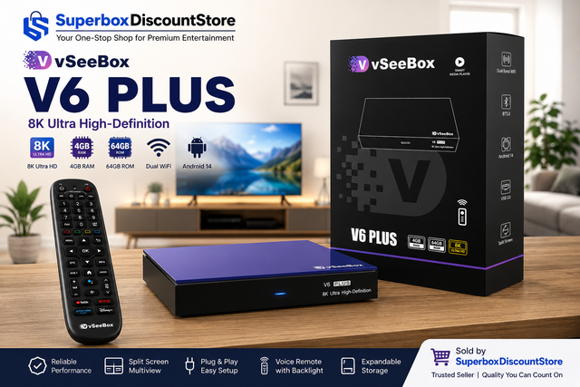 VSeeBox V6 Plus 30-Day Satisfaction Guarantee Fast Shipping Authorized Dealer