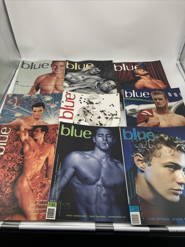 (Not Only) Blue Magazine LOT 5-37 33 Gay Interest Vtg Y2K Fashion Art Jude Law - Picture 11 of 24