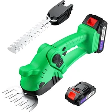 2 IN 1 Electric Hedge Trimmer Cordless 24V Grass Cutter Shears Tool for Garden