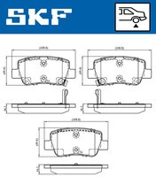 Vkbp 90458 A SKF Bremsbelagsatz, Scheibenbremse FüR Toyota