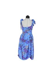 Anthropologie Maeve Maxi Dress Strap Tie Blue Floral NWT Msrp 178.00 Formal Sz L