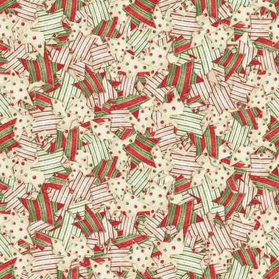 1/2 Yard - Gingerbread Christmas | Multi Color Packed Cookies by Dan DiPaolo