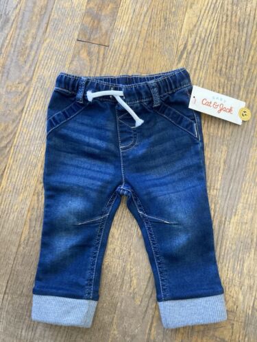 NWT! Cat & Jack Jeans Infant Boy’s Size 6-9 Months, Elastic Waist