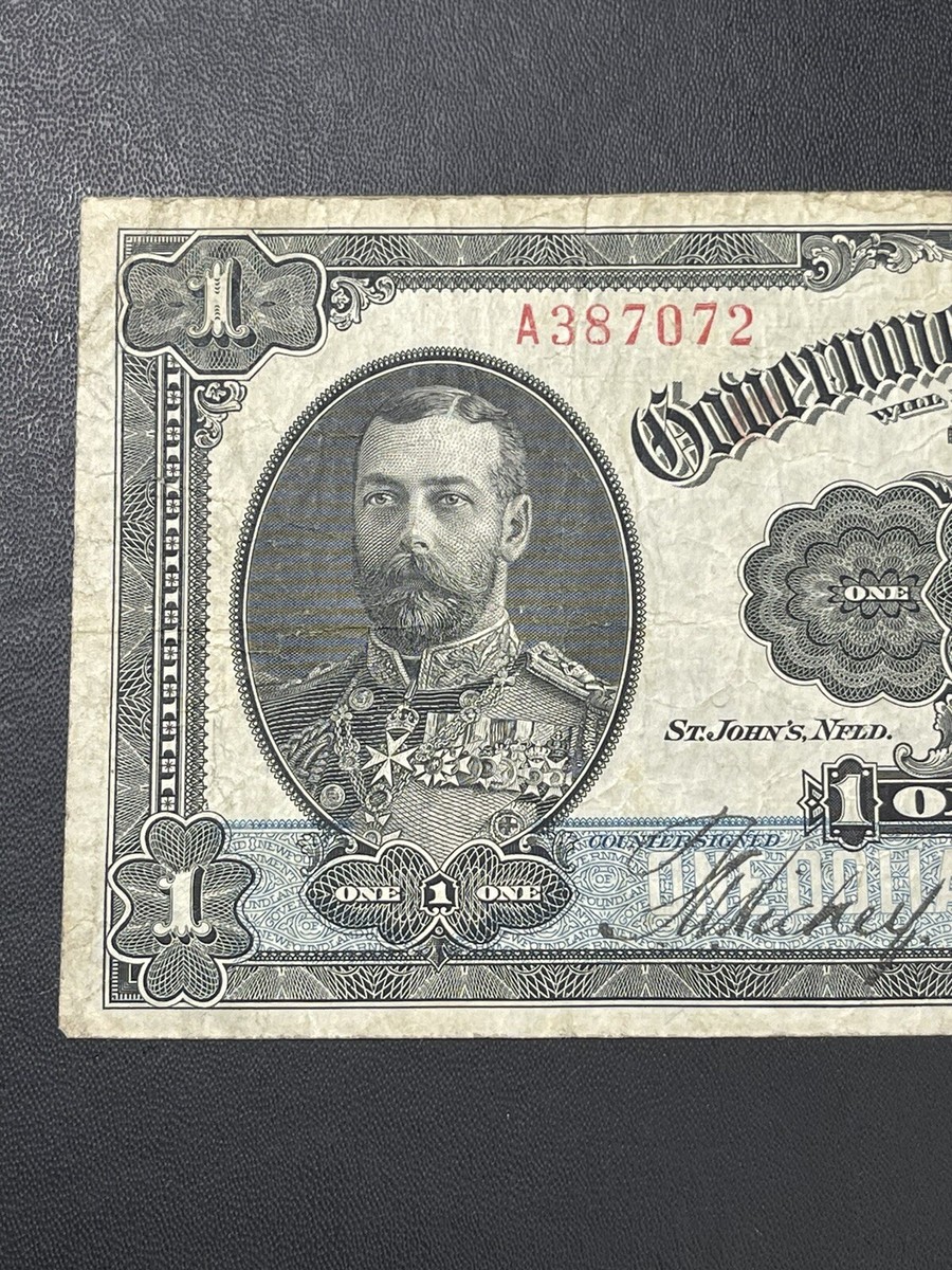 Banknote Government Of Newfoundland 1920 1$ One Dollar Hickey