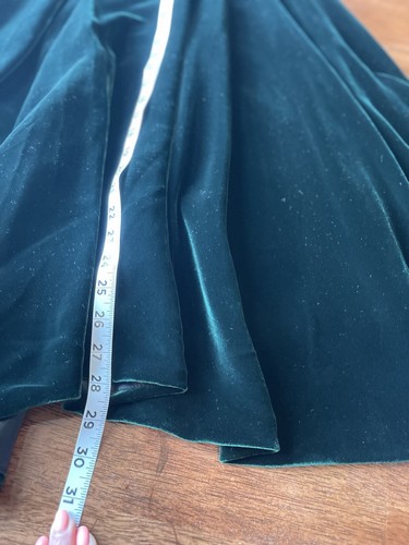 Neimam Marcus Giles Womens sz 10 desiner skirt Green velvet & Black tag $1650 - Picture 13 of 14