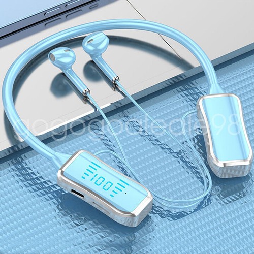 Auriculares Bluetooth Banda para el Cuello 9D Sonido Estéreo Anti Caídas Deportivos Impermeables Auriculares - Imagen 25 de 27