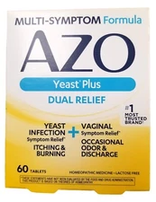 AZO YEAST Infection Treatment & Prevention Tabs 60ct Homeopathic __