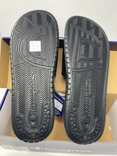 Sandalias Champion Unisex Deslizantes Hombres Mujeres Atléticas Ligeras Logotipo Sin Cordones Negras - Imagen 5 de 25