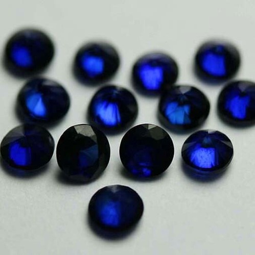1 x zaffiro rotondo sfaccettato blu scuro 1,3 mm... fino a 5 mm - Foto 2 di 2