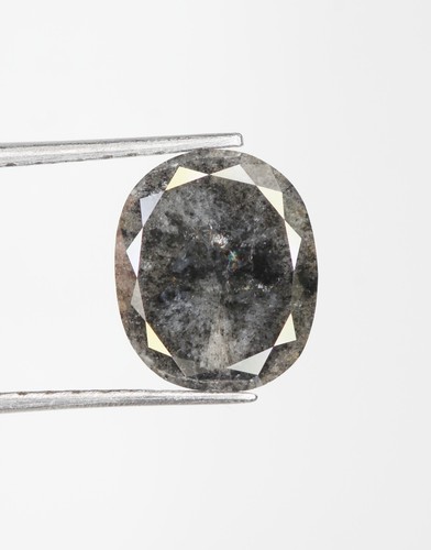 1.20 Carat Salt and Pepper Diamond Natural Cushion Shape Loose Diamond for Ring - Picture 3 of 10
