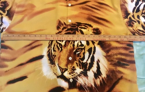 BEAUTIFUL TIGER THEMED BUTTON UP CASUAL SHIRT Men's XXL ( SEE DESCRIPTION) - Picture 4 of 7