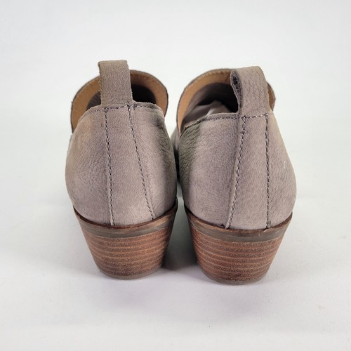 Zapatos Mocasines Marca Lucky EE. UU. 8.5 UE 39 Lk-Mahzan Botines Cuero Guijarro Gris - Imagen 5 de 13