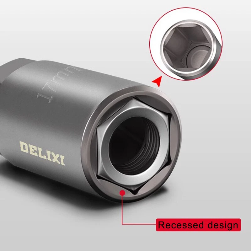 Length 80mm Hex Deep Socket Nut Driver Bit Impact Driver Drill 6~18mm Hex Shank - Image 2 of 4