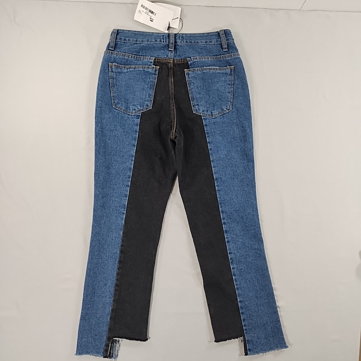 Jeans Stylenanda Ankle Raw Hem Womens Small Denim Two Tone