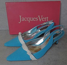 Jacques Vert Shoes UK 6.5 - 40 Turquoise and White New In Box