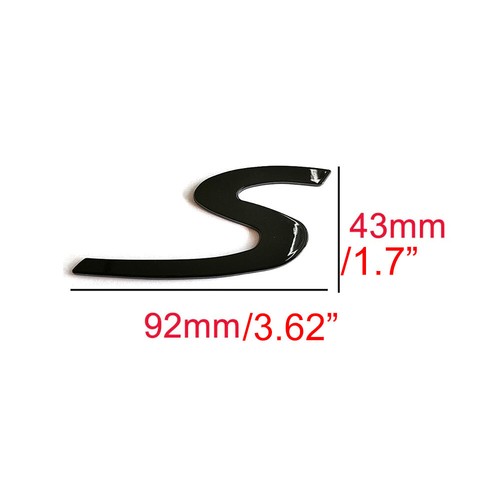 1x Red/Silver/Black S Letter Badge Trunk Emblem ABS - Picture 13 of 14