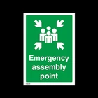 Emergency Assembly Point - Plastic Sign, Sticker - All Sizes - MISC131