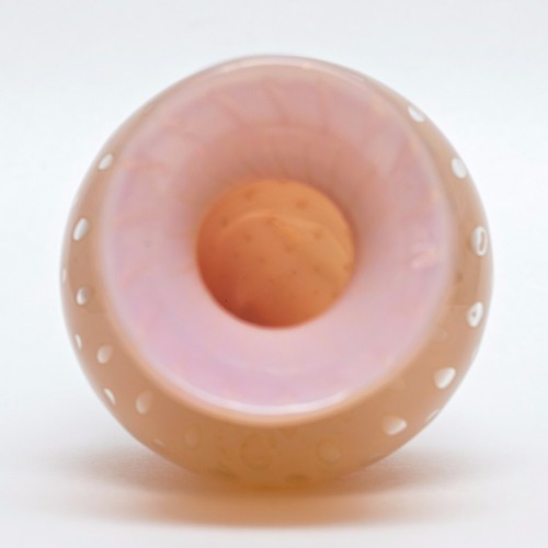 Jarrón de burbujas controlado por rosa y oro Alfredo Barbini (ATTR) 9,5" de alto - Imagen 8 de 12
