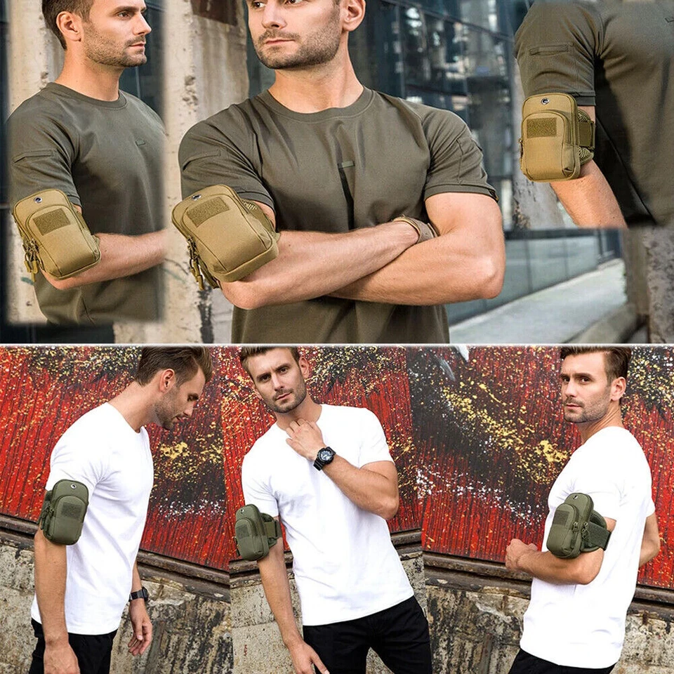 Estuche táctico para deportes al aire libre con banda para el brazo para teléfono celular bolsa para gimnasio EE. UU. Foto 3 de 4