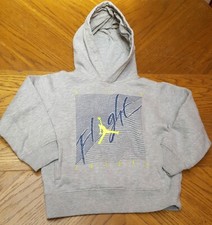 AIR JORDAN JUMPMAN Gray Boys Pullover Hoodie Sweatshirt Size 5-6 years GUC