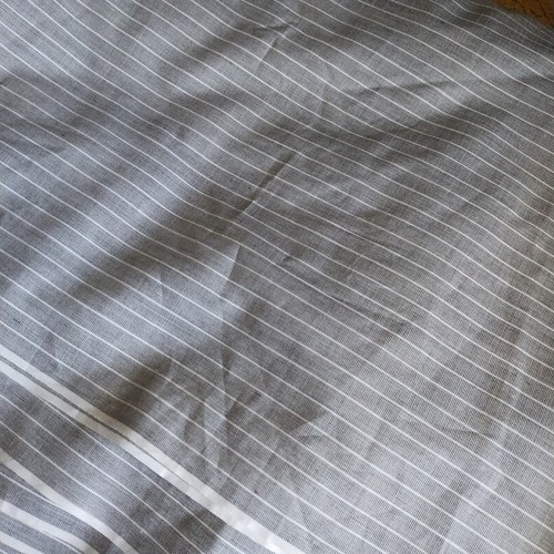BLACK /WHITE MINI STRIPED (Acetate) FABRIC REMNANT (3 yds) Pre-owned New/other