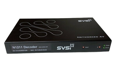 SVSi N1211 Networked AV Decoder Security Surveillance Monitoring Audio Visual