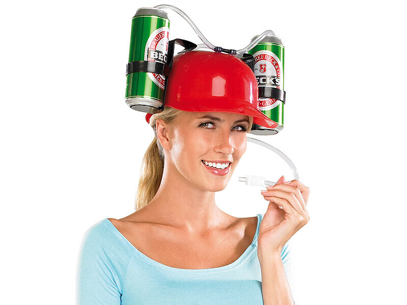 Casque à boisson mains libres pour supporter l'équipe de football en soirée étudiante