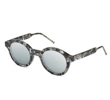New THOM BROWNE TBS411-47-03 GRT 47mm Gray Havana Round Mirror Sunglasses Japan