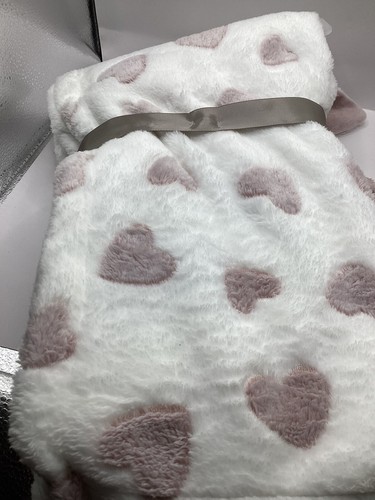 Blankets & Beyond 2 Pc Purple Hearts Baby Bunny Lovey Security Blanket NEW W Tag - Picture 4 of 4
