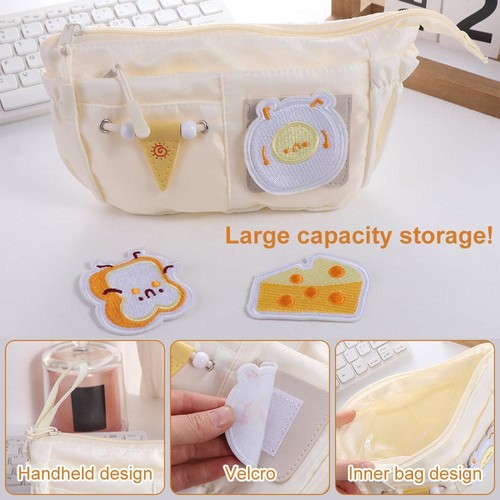 Organizer Large Capacity Pencil Box Stationery Storage Bag School Office - Picture 8 of 12