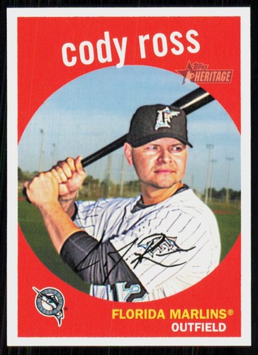 2008 Topps Heritage High Number Cody Ross Florida Marlins #586 - 第 1/2 張圖片