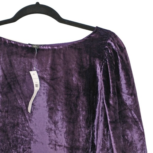 Ann Taylor Purple Velvet Flutter Sleeve Top - Size M - New with Tags