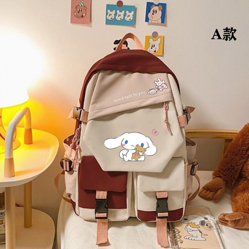 Japanese Girl Cute Cinnamoroll JK Nylon School Bag Backpack Shoulder Bag Satchel - Picture 10 of 15