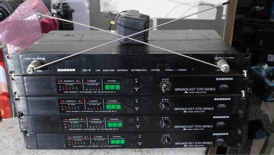 4x Самсон вещания br3 беспроводной приемники (УКВ-ЧМ) с da4 - Изображение 3 из 4